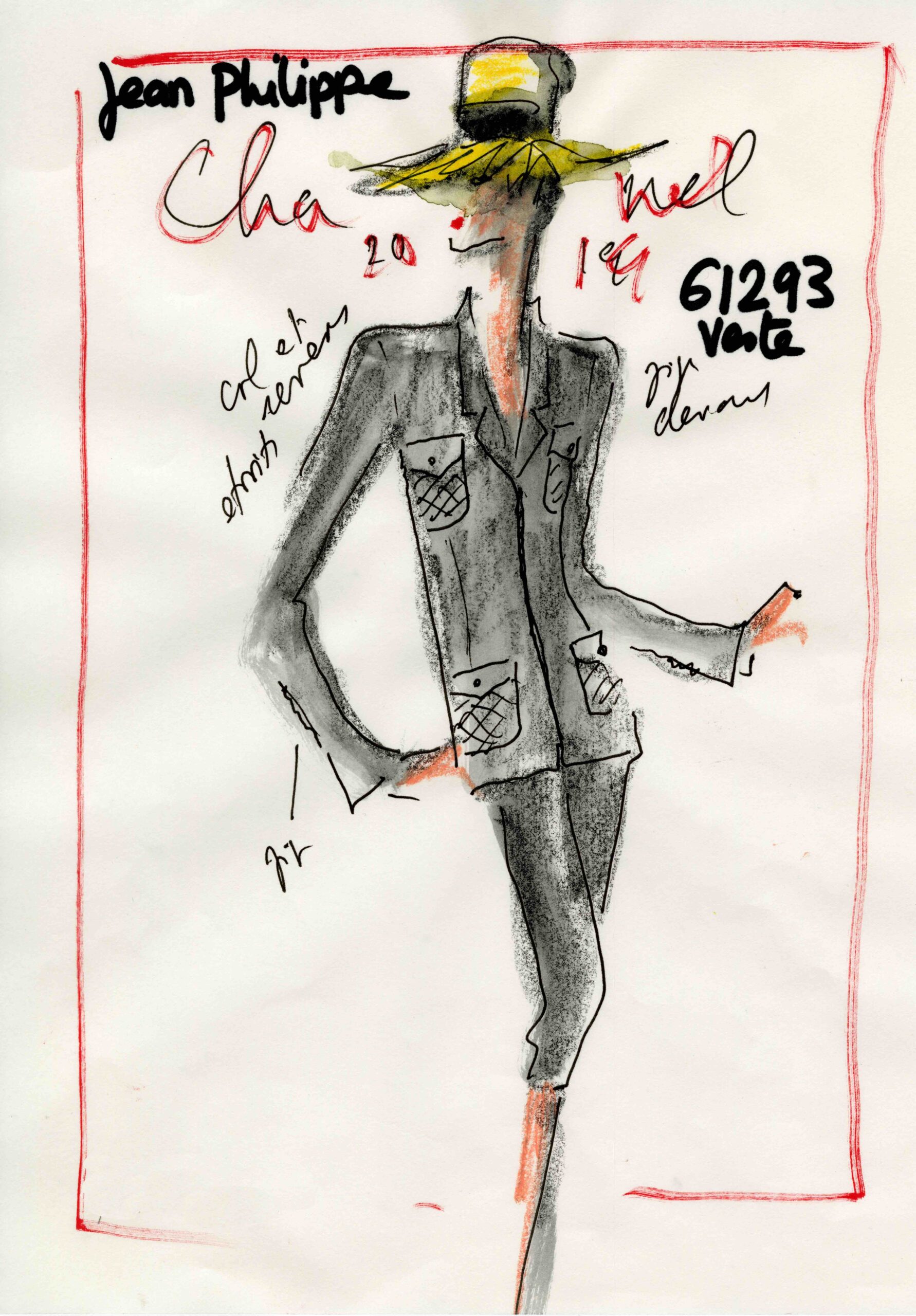 Karl Lagerfeld Chanel sketch  Illustration de mode Mode Chanel